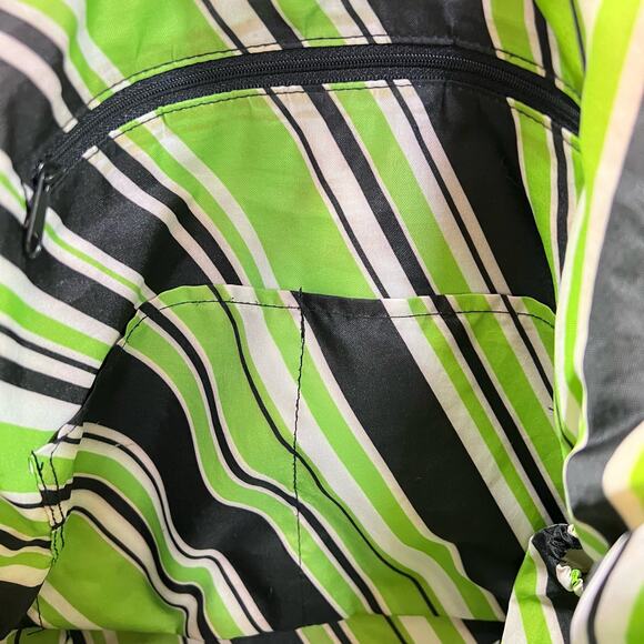 Womens Handbag Tote Jackie Studio C Geometric Pattern Pockets Black Green - Picture 6 of 15